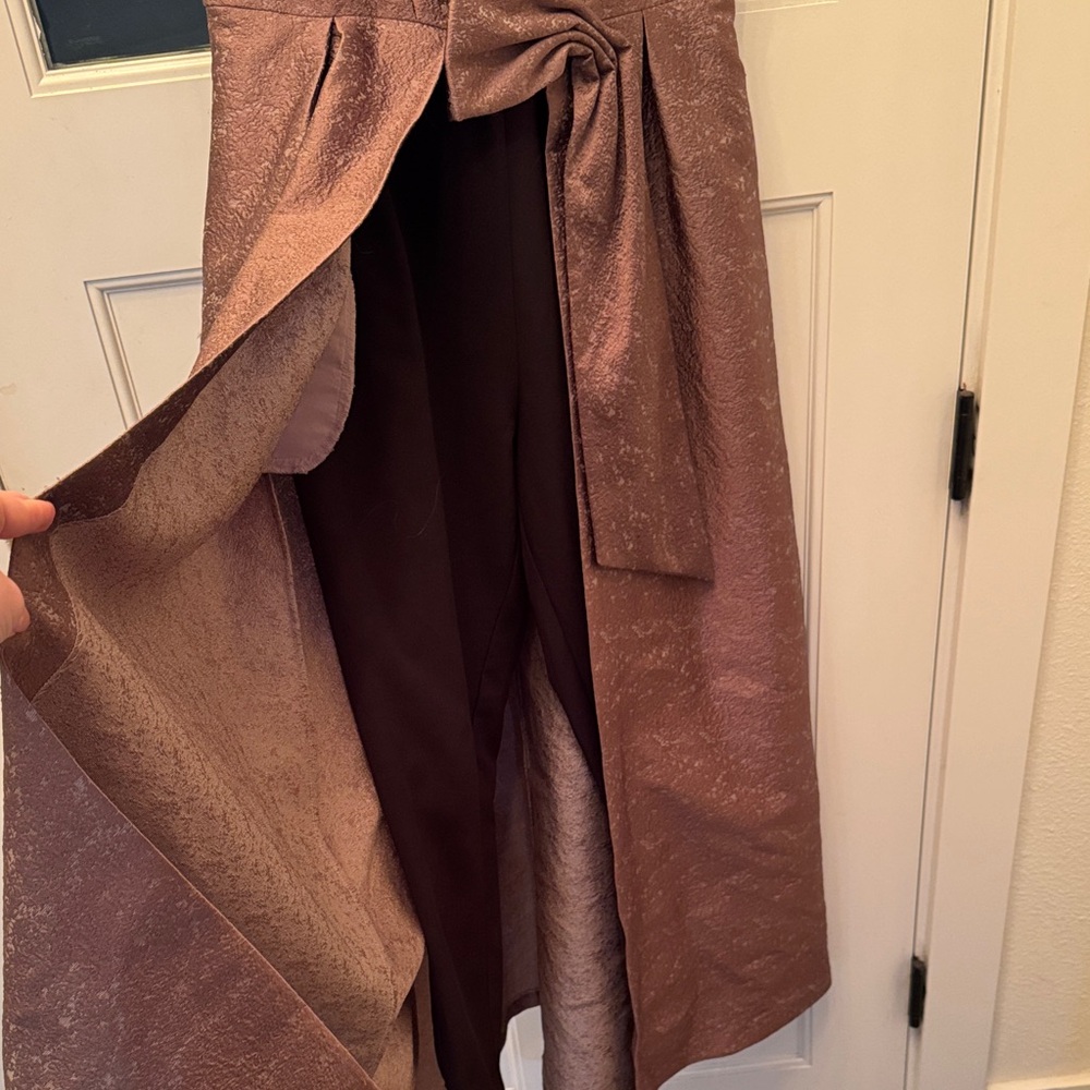 Kay Unger Jumpsuit In Wood Rose - Picture 4 of 6